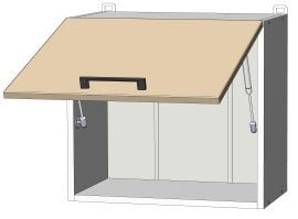 Zgornji modul Sunrise Premier - W-60/46 - korpus bel unicolor