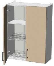 Zgornji modul z odcejalnikom Sunrise Premier - WD-70/92 - korpus sonoma hrast