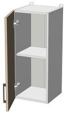 Zgornji modul Kvadris - W-30/72 - korpus milky hrast