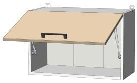 Zgornji modul Kvadris - W-60/40 - korpus milky hrast