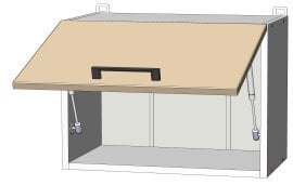 Zgornji modul Kvadris - W-50/36 - korpus graphite grey