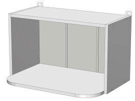 Zgornji modul Kvadris  - WM-60/36 - korpus venge