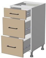 Spodnji modul Kvadris - LD-(1+2)40/82 - korpus stone grey