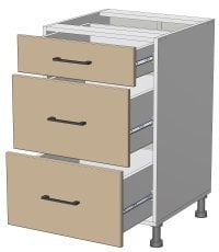 Spodnji modul Kvadris - LD-(1+2)50/82 - korpus milky hrast