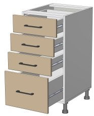 Spodnji modul Kvadris - LD-(3+1)40/82 - korpus stone grey