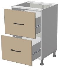 Spodnji modul Kvadris -  LD-(1+1)50/82 - korpus stone grey