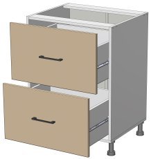 Spodnji modul Kvadris -  LD-(1+1)60/82 - korpus sonoma hrast