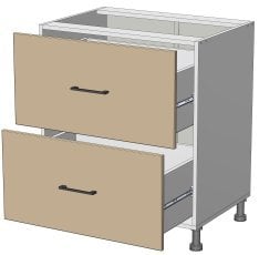 Spodnji modul Kvadris -  LD-(1+1)70/82 - korpus sonoma hrast