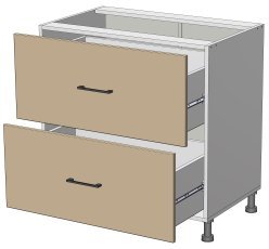 Spodnji modul Kvadris - LD-(1+1)80/82 - korpus milky hrast