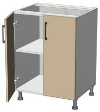Spodnji modul Kvadris - L-60/82 - korpus sonoma hrast