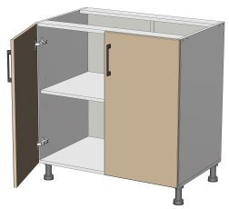 Spodnji modul Kvadris - L-80/82 - korpus stone grey