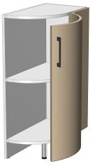 Spodnji modul Kvadris - LRF-30/82 - korpus sonoma hrast 