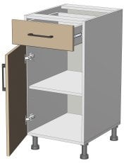 Spodnji modul Kvadris - LDD-(1+1)40/82 - korpus bel unicolor