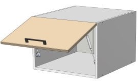 Zgornji modul Kvadris - M-50/36 - korpus milky hrast
