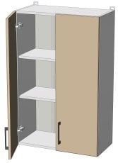 Zgornji modul Kvadris - W-60/92 - korpus bel unicolor
