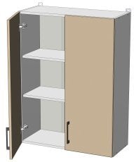 Zgornji modul Kvadris - W-70/92 - korpus stone grey