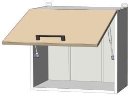 Zgornji modul Kvadris - W-50/46 - korpus milky hrast