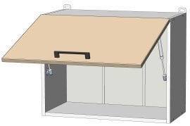 Zgornji modul Kvadris - W-60/46 - korpus graphite grey