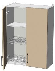 Zgornji modul z odcejalnikom Kvadris - WD-70/92 - korpus sonoma hrast