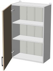 Zgornji modul Kvadris - W-60/92/1 - korpus bel unicolor