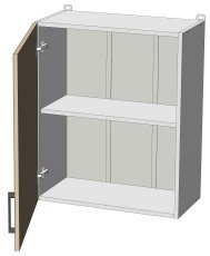 Zgornji modul Kvadris - W-60/72/1 - korpus sonoma hrast 