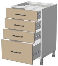 Spodnji modul Kvadris - LD-(3+1)50/82 - korpus sonoma hrast 