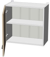 Zgornji modul Kvadris - W-60/57 - korpus sonoma hrast 