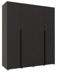 Garderobna štirivratna omara Solo 4D T - grafitno siva