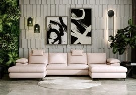 Sedežna garnitura v U obliki Cuba