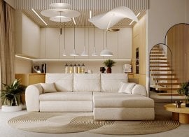 Kotna sedežna garnitura Ellica