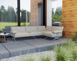 Vrtna kotna sedežna garnitura Valentino