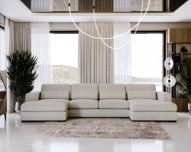 Sedežna garnitura v U obliki Stella