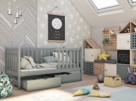 Dječji krevet Alicja - 90x190 cm - Siva