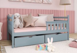Otroška postelja Emma - 80x180 cm - Siva