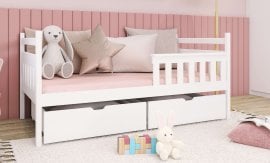 Otroška postelja Emma - 90x190 cm - Bela