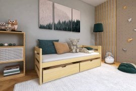 Otroška postelja Ergo - 80x200 cm - bor