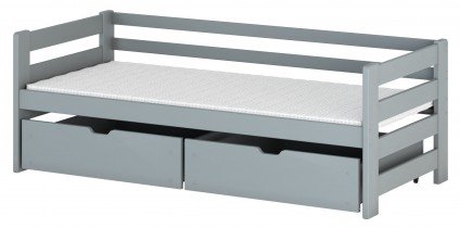 Lano - Otroška postelja Ergo - 90x200 cm - siva