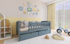 Otroška postelja Gucio - 80x160 cm - siva