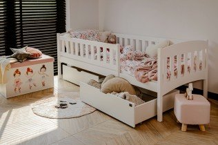 Lano - Otroška postelja Gucio - 90x190 cm - Bela