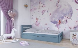 Otroška postelja Nela - 80x200 cm - Siva