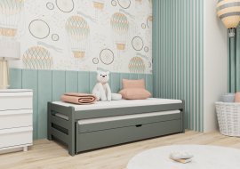Lano - Otroška postelja z dodatnim ležiščem Anis - 80x160 cm - Grafit