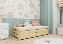 Lano - Otroška postelja z dodatnim ležiščem Anis - 80x160 cm - Bor