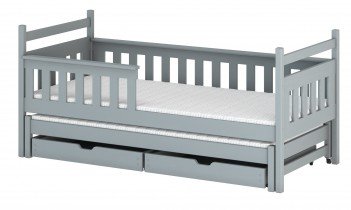 Lano - Otroška postelja z dodatnim ležiščem Dominik - 80x160 cm - Siva