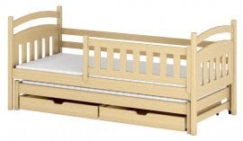 Lano - Otroška postelja z dodatnim ležiščem Galaxy - 80x180 cm - Bor