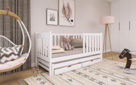 Lano - Otroška postelja z dodatnim ležiščem Kaja - 80x160 cm - Bela