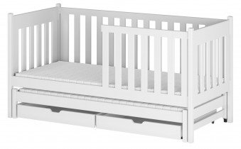 Lano - Otroška postelja z dodatnim ležiščem Kaja - 80x180 cm - Bela