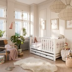 Otroška postelja z dodatnim ležiščem Kaja - 90x190 cm - bela