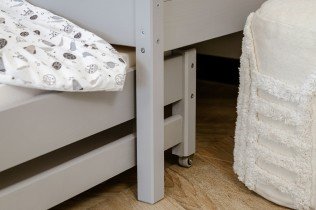Lano - Otroška postelja z dodatnim ležiščem Kaja - 90x200 cm - Siva