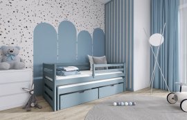 Otroška postelja z dodatnim ležiščem Senso - 80x160 cm - Siva