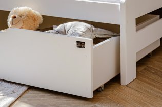 Lano - Otroška postelja z dodatnim ležiščem Senso - 80x180 cm - Bela